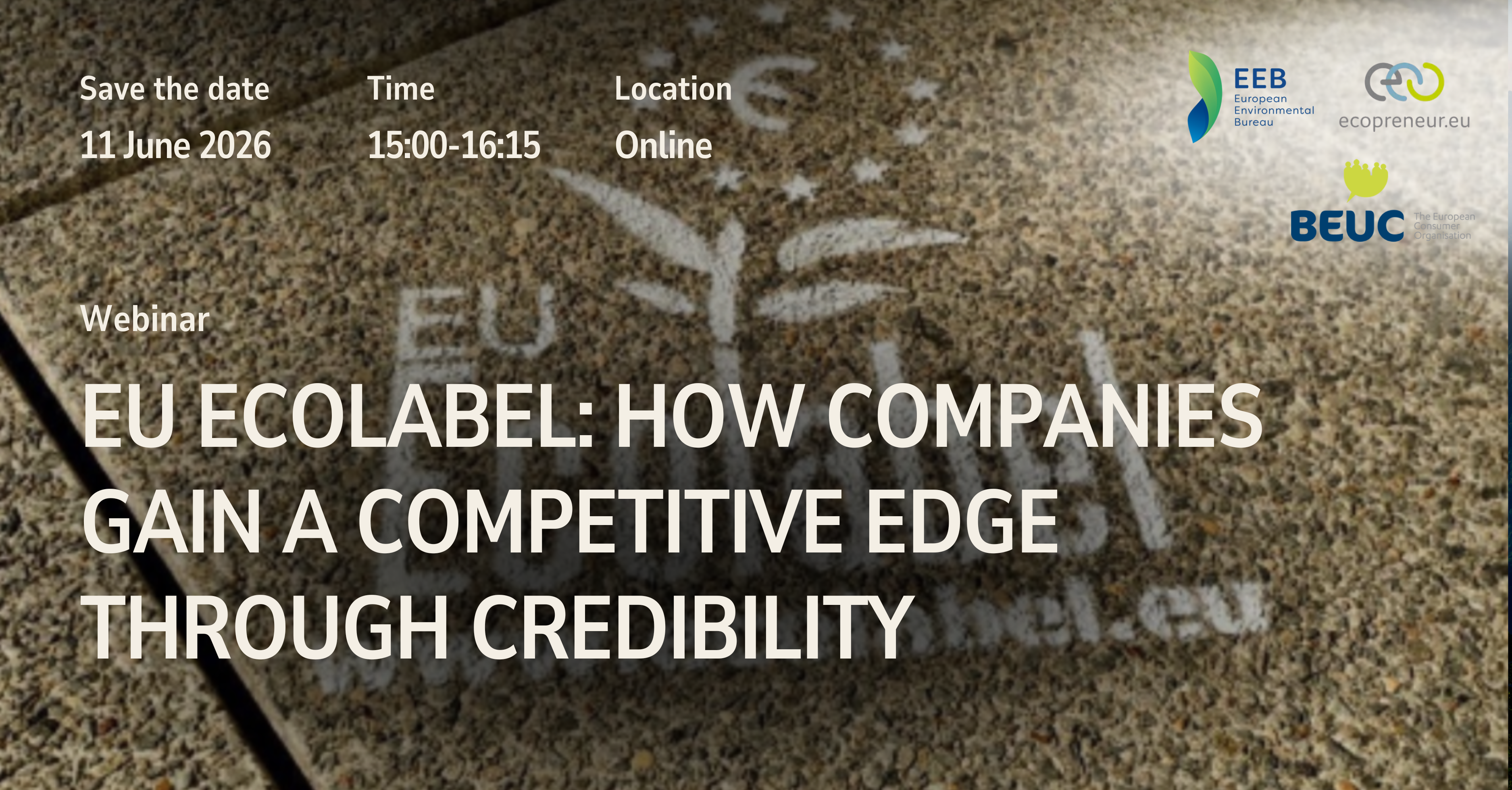 WEBINAR | EU Ecolabel: How Companies Gain A Competitive Edge Through Credibility | 11 June 2026